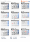 Kalender  mit Ferien und Feiertagen Seychellen