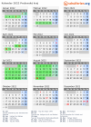 Kalender 2022 mit Ferien und Feiertagen Prešovský kraj