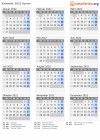 Kalender 2022 mit Ferien und Feiertagen Syrien