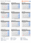 Kalender 2022 mit Ferien und Feiertagen Tansania