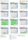 Kalender 2022 mit Ferien und Feiertagen Ostrau
