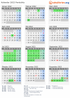 Kalender 2022 mit Ferien und Feiertagen Pardubitz
