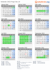 Kalender 2022 mit Ferien und Feiertagen Prag 6 bis 10
