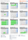 Kalender 2022 mit Ferien und Feiertagen Prag-Ost
