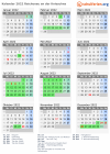 Kalender 2022 mit Ferien und Feiertagen Reichenau an der Knieschna