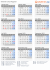 Kalender 2023 mit Ferien und Feiertagen Ägypten