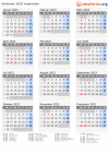 Kalender 2023 mit Ferien und Feiertagen Australien