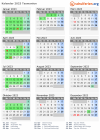 Kalender 2023 mit Ferien und Feiertagen Tasmanien
