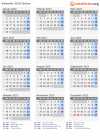 Kalender 2023 mit Ferien und Feiertagen Belize