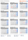 Kalender 2023 mit Ferien und Feiertagen Bolivien