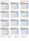 Kalender 2023 mit Ferien und Feiertagen Brasilien