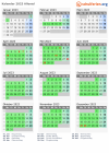 Kalender 2023 mit Ferien und Feiertagen Allerød