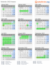 Kalender 2023 mit Ferien und Feiertagen Assens