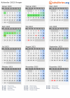 Kalender 2023 mit Ferien und Feiertagen Dragør