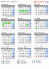Kalender 2023 mit Ferien und Feiertagen Fredericia