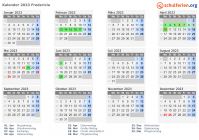 Kalender 2023 mit Ferien und Feiertagen Fredericia