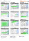 Kalender 2023 mit Ferien und Feiertagen Herning