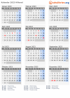 Kalender 2023 mit Ferien und Feiertagen Hillerød