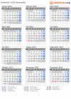 Kalender 2023 mit Ferien und Feiertagen Dänemark