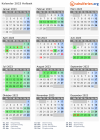 Kalender 2023 mit Ferien und Feiertagen Holbæk