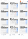Kalender 2023 mit Ferien und Feiertagen Kopenhagen