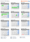 Kalender 2023 mit Ferien und Feiertagen Stevns