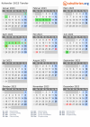 Kalender 2023 mit Ferien und Feiertagen Tønder