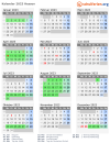 Kalender 2023 mit Ferien und Feiertagen Hessen