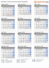 Kalender  mit Ferien und Feiertagen Dominikanische Republik