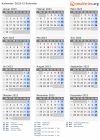 Kalender 2023 mit Ferien und Feiertagen El Salvador