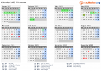 Kalender 2023 mit Ferien und Feiertagen Pirkanmaa
