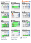Kalender 2023 mit Ferien und Feiertagen Nantes