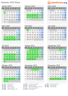Kalender 2023 mit Ferien und Feiertagen Nizza