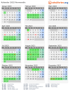 Kalender 2023 mit Ferien und Feiertagen Normandie