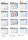 Kalender 2023 mit Ferien und Feiertagen Rouen