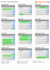 Kalender 2023 mit Ferien und Feiertagen Südholland