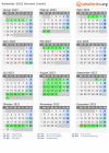 Kalender 2023 mit Ferien und Feiertagen Utrecht (nord)