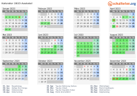 Kalender 2023 mit Ferien und Feiertagen Aostatal