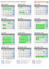 Kalender 2023 mit Ferien und Feiertagen Friaul-Julisch Venetien