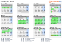Kalender 2023 mit Ferien und Feiertagen Marken
