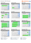Kalender 2023 mit Ferien und Feiertagen Piemont