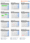 Kalender 2023 mit Ferien und Feiertagen Sizilien