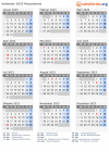 Kalender 2023 mit Ferien und Feiertagen Nordmazedonien