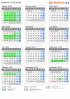 Kalender 2023 mit Ferien und Feiertagen Otago