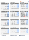 Kalender  mit Ferien und Feiertagen Niger