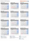 Kalender 2023 mit Ferien und Feiertagen Panama