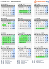 Kalender 2023 mit Ferien und Feiertagen Westpommern