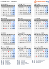 Kalender 2023 mit Ferien und Feiertagen Portugal