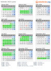 Kalender 2023 mit Ferien und Feiertagen Luzern