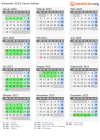 Kalender 2023 mit Ferien und Feiertagen Sankt Gallen